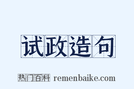 试政造句是什么意思的图片